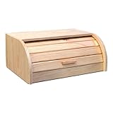 Acan Tradineur – Panera de madera con tapa – Contenedor para pan fabricado...