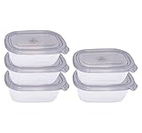 Neez Juegos de Recipientes Alimentos - (5 Cajas+5 Tapas) Pequeño Comida con...