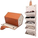 JIAMIAN Caja de Almacenamiento de Gafas, 5 Ranuras Plegable Múltiples Gafas de...