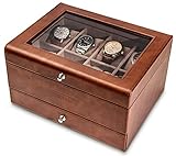 BEERUST – Caja Relojes – Relojero Organizador Hombre de cuero – Caja para...