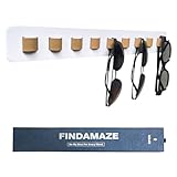 FINDAMAZE Organizador Gafas De Sol - Soporte Gafas Madera 9 Ganchos Expositor...