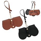 2Pcs Bolsa de Cuero Suave para Gafas de Sol, Funda Gafas, 14 * 7cm Bolsa...